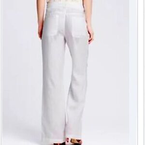 Tommy Bahama White Straight Leg Linen Pants